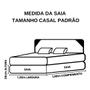 Imagem de Saia Cama Box Bege Com Babado Tamanho Casal Microfibra