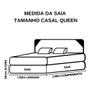 Imagem de Saia Cama Box Bege Com Babado Tamanho Queen Microfibra