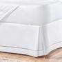 Imagem de Saia Cama Box Casal Mel Ponto Palito Branco