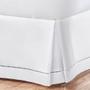 Imagem de Saia Cama Box Casal Mel Ponto Palito Branco