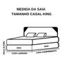 Imagem de Saia Cama Box Cinza Com Babado Tamanho King Microfibra