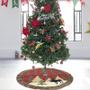 Imagem de Saia de árvore decorativa xadrez de Natal, saia de árvore de remendo,