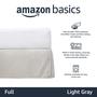 Imagem de Saia de cama Amazon Basics leve plissada totalmente cinza claro