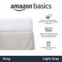 Imagem de Saia de Cama Plissada Amazon Basics - King - Cinza Claro