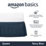 Imagem de Saia de Cama Queen Amazon Basics - Leve e Plissada - Azul Marinho