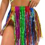 Imagem de Saia de Fitilho Metalizado Tamanho 38/40 + 1 Gloss Fun Glitter Cor Sortida: Carnaval Festas