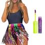 Imagem de Saia de Fitilho Metalizado Tamanho 38/40 + 1 Gloss Fun Glitter Cor Sortida: Carnaval Festas