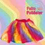 Imagem de Saia De Tutu Arco-Íris Infantil Menina Colorida Glitter Feita Em Poliéster Carnaval Toymaster