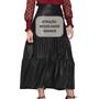 Imagem de Saia em material sintético Moda Evangélica 2 Marias Camadas Com Zíper