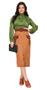 Imagem de Saia em Suede Midi Modelagem Lápis Fascinius