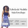 Imagem de Saia Envelope Midi Godê Cintura Alta Transpassada Com Forro