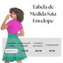 Imagem de Saia Envelope Midi Godê Cintura Alta Transpassada Com Forro