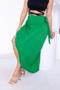 Imagem de Saia Envelope Midi Longa Transpassada - Veste Do 36 ao 44 VERDE
