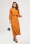 Imagem de Saia Envelope Midi Viscolinho Mostarda Salvatore Fashion
