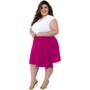 Imagem de Saia Envelope Transpassada Curta Feminina Plus Size Catwalk Pink