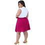 Imagem de Saia Envelope Transpassada Curta Feminina Plus Size Catwalk Pink