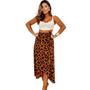 Imagem de Saia Envelope Transpassada Pareô Longa Feminina Moda Praia e Evangélica Casual Midi em Viscose Lisa e Estampada com Forro
