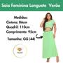 Imagem de Saia Feminina Longa Midi Casual Crepe Duna Bolso e Cinto 