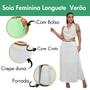 Imagem de Saia Feminina Longa Midi Casual Duna Com cinto GG - Veste 44