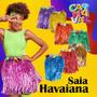 Imagem de Saia Havaiana Franja Fitinha Metalizada Florida Carnaval Bloquinho Fantasia Silver Festas 40cm