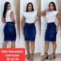 Imagem de Saia Jeans com lycra moda evangélica