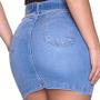 Imagem de Saia jeans feminina premium com cinto snow power