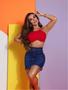 Imagem de Saia Jeans Feminino Com Lycra
