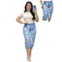 Imagem de Saia Jeans Midi Com Abertura Frontal.