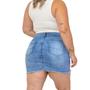 Imagem de Saia Jeans Plus Size Barra Desfiada - Clara