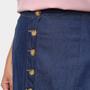 Imagem de Saia Jeans Plus Size Cambos Midi Bolsos