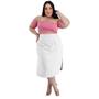 Saia Midi Cintura Alta com Bolsos e Aberturas Laterais Forrada Diversas Cores Plus Size Duna liso G3 veste 56 58 60 - J Leda Vestuarios Imagem de Saia Midi Cintura Alta com Bolsos e Aberturas Laterais Forrada Diversas Cores Plus Size Duna liso G3 veste 56 58 60