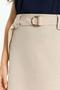 Imagem de Saia midi com bolsos e cinto BEGE GG