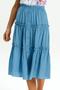 Imagem de Saia midi de viscose com botões AZUL GG