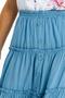 Imagem de Saia midi de viscose com botões AZUL GG