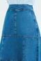 Imagem de Saia Midi Evasê Jeans Com Recortes