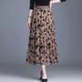 Imagem de Saia Midi Feminina de Malha - Estilo Coreano com Detalhe Floral