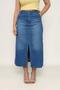Imagem de Saia midi jeans com bolso faca