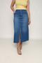Imagem de Saia midi jeans com bolso faca