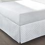 Imagem de Saia para Cama Box Solteiro Hedrons Branco Matelassada