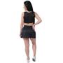 Imagem de Saia Shorts Tecido 3D Fitness Academia Esporte Feminina Catwalk Preto