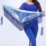 Imagem de Saia Triangular Colorida Feminina Para Dança Do Ventre, Lenço De Quadril Com Borlas E Lantejoulas De