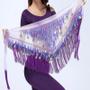 Imagem de Saia Triangular Colorida Feminina Para Dança Do Ventre, Lenço De Quadril Com Borlas E Lantejoulas De
