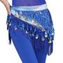 Imagem de Saia Triangular Colorida Feminina Para Dança Do Ventre, Lenço De Quadril Com Borlas E Lantejoulas De