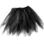 Imagem de Saia Tule Tutu Infantil Adulto Preto P/ Halloween Carnaval