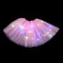 Imagem de Saia Tutu Tule Infantil Com Led Meninas Rosa Pisca Com Glitter