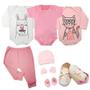 Imagem de Saída de Maternidade Enxoval Roupa Bebê Kit 8 Pçs Body Mijão