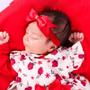 Imagem de Saída de Maternidade Menina Aconchego Bela Floral Vermelho 05 Peças P