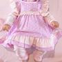 Imagem de saida maternidade meninaroupa bebe recém nascido rosa coroa