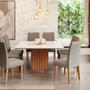 Imagem de Sala de Jantar Ana 130x130cm com 8 Cadeiras Clarice