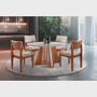 Imagem de Sala de Jantar Completa com 4 Cadeiras 1,10x1,10m - Rubi Turim- Suede bege - LJ Móveis